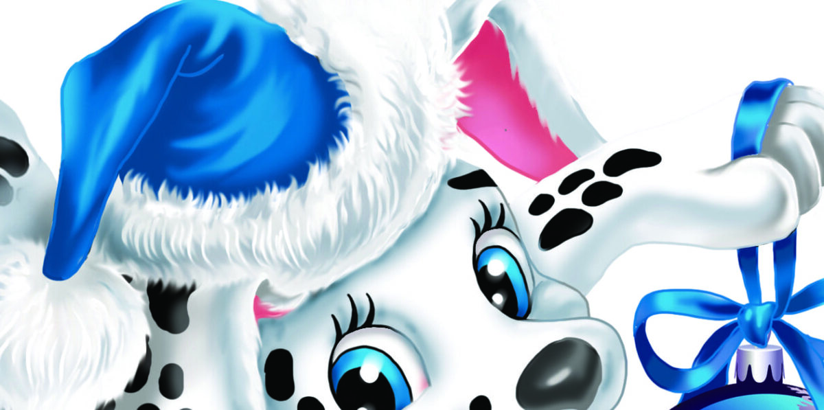 Christmas Dalmatians in Santa hats - Image 2