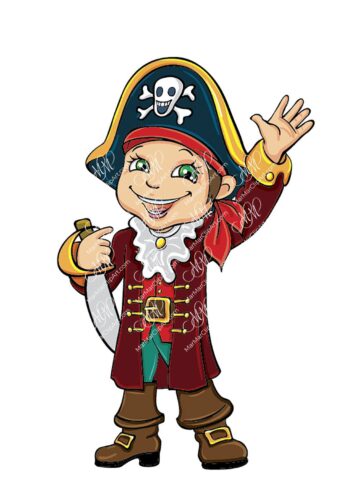 Pirate. Vector drawing. EPS file format (Illustrator10). Instant download.