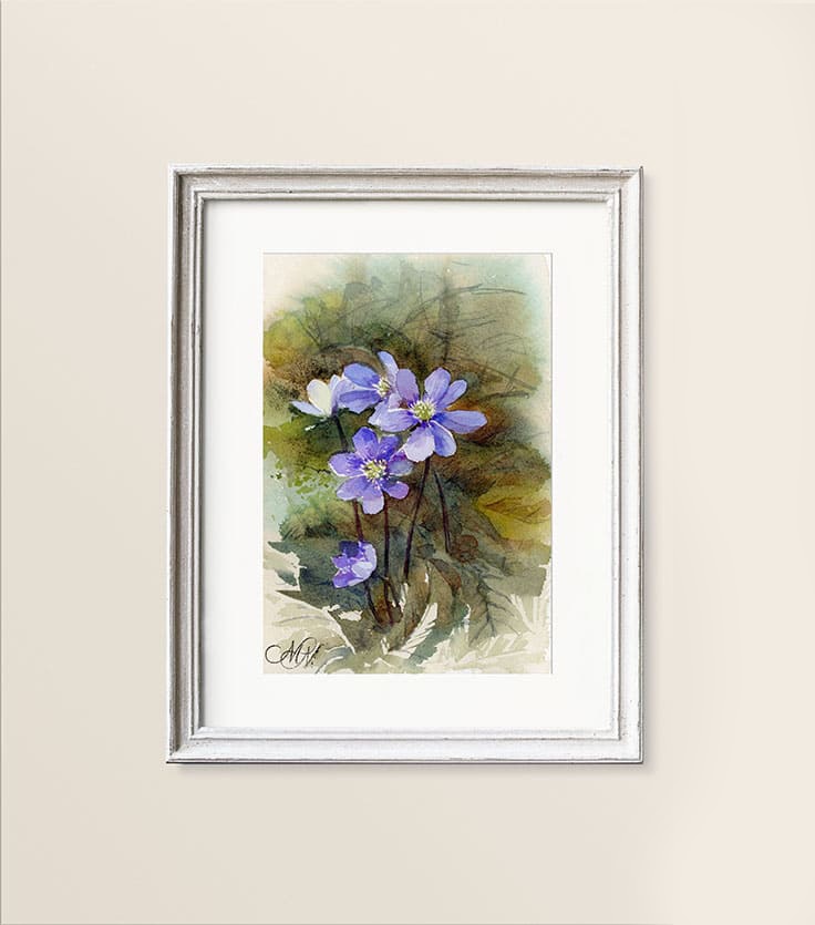 Watercolour Spring flowers