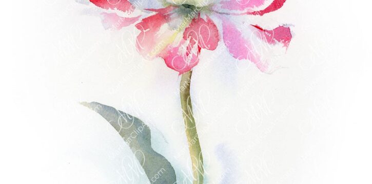 Variegated Tulip Watercolor Printable Art | Floral Wall Decor | Botanical Painting Digital Download