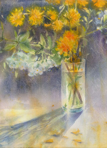 Print Watercolor Sunny easter bouquet