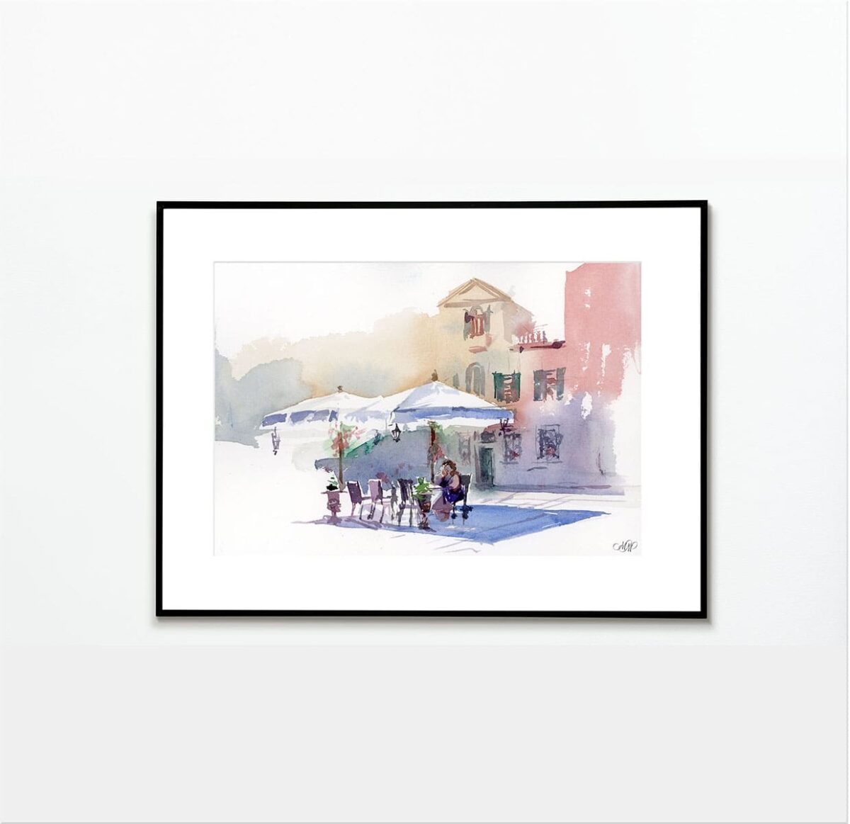 Framed Urban sketch "Day in Venice"