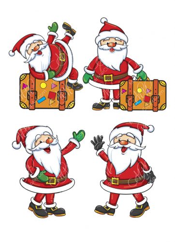 Clipart set Santa Claus