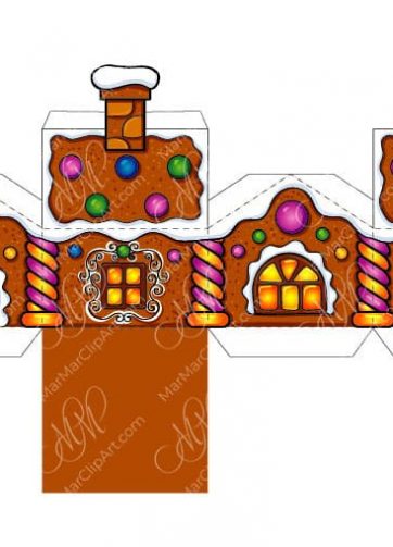 Pattern for a gingerbread house