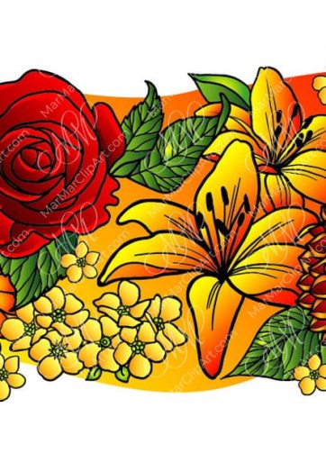Assorted flower pattern Vector printable file of floral illustration