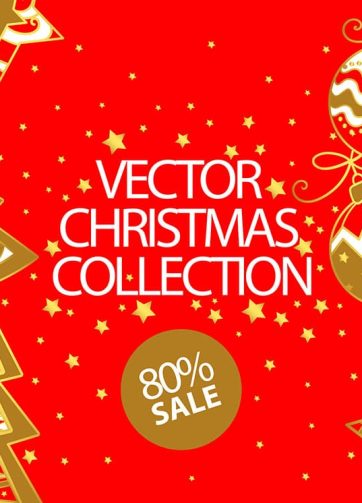 Large Christmas collection of vector clipart