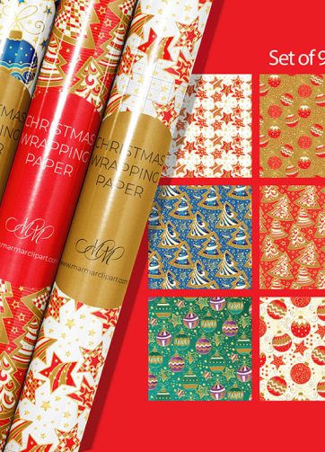 Set of 9 seamless Christmas patterns