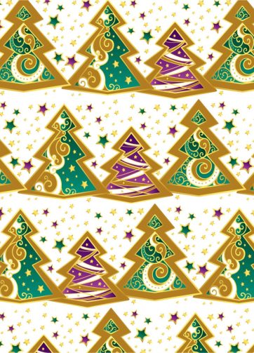 Seamless pattern Christmas trees