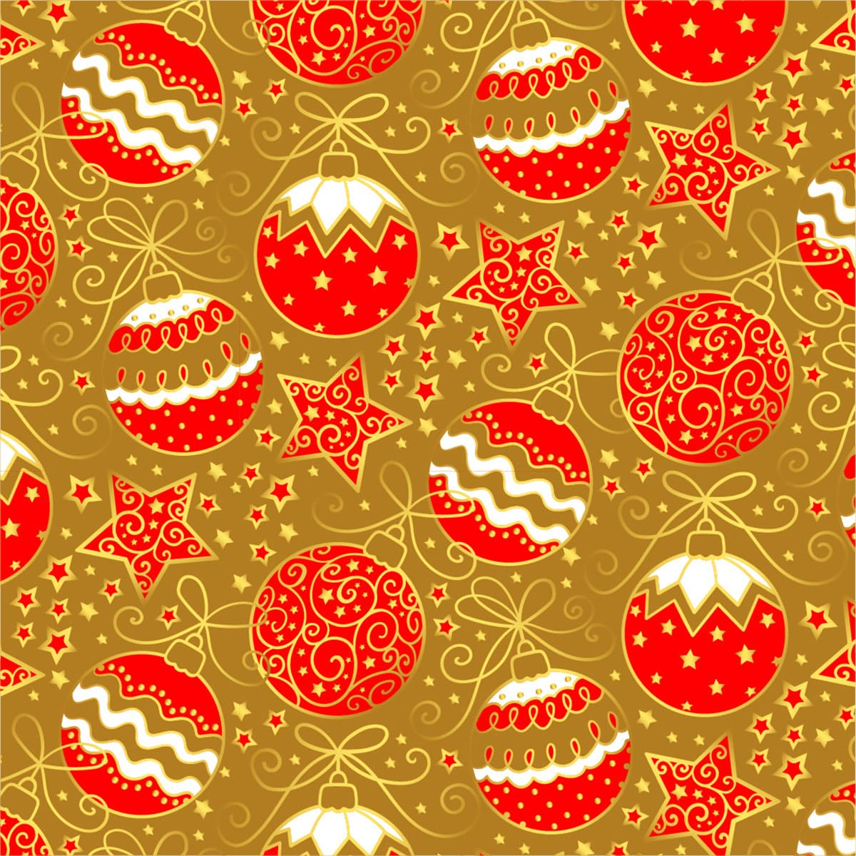 Seamless vector Christmas pattern Stars and Balls