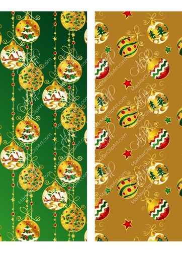 Set of Christmas seamless backgrounds