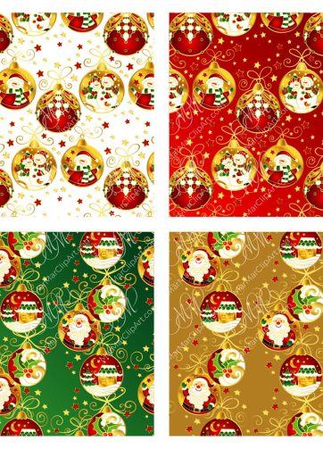 Seamless vector patterns: Christmas balls