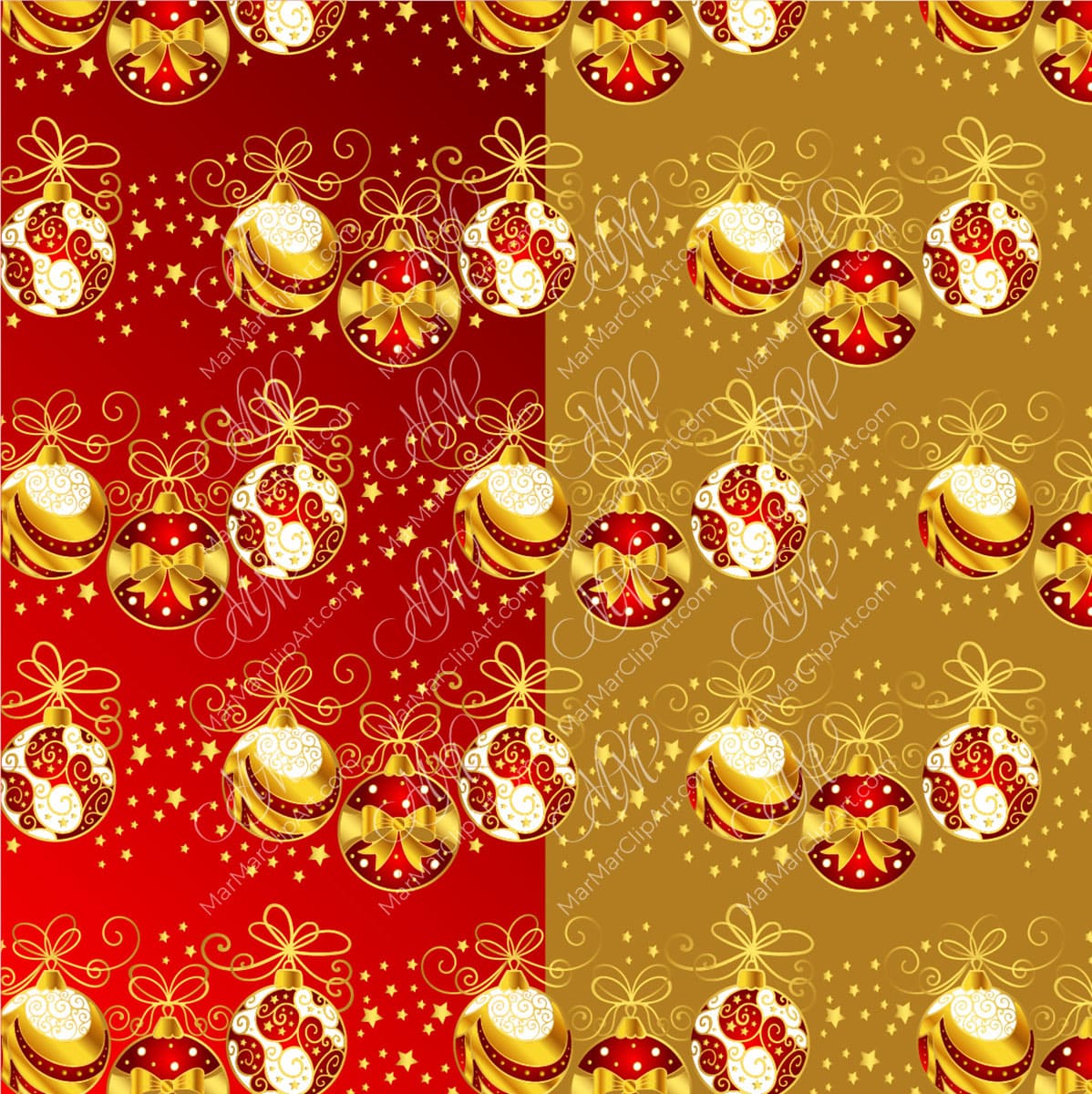 Christmas vector seamless pattern. Variants of color