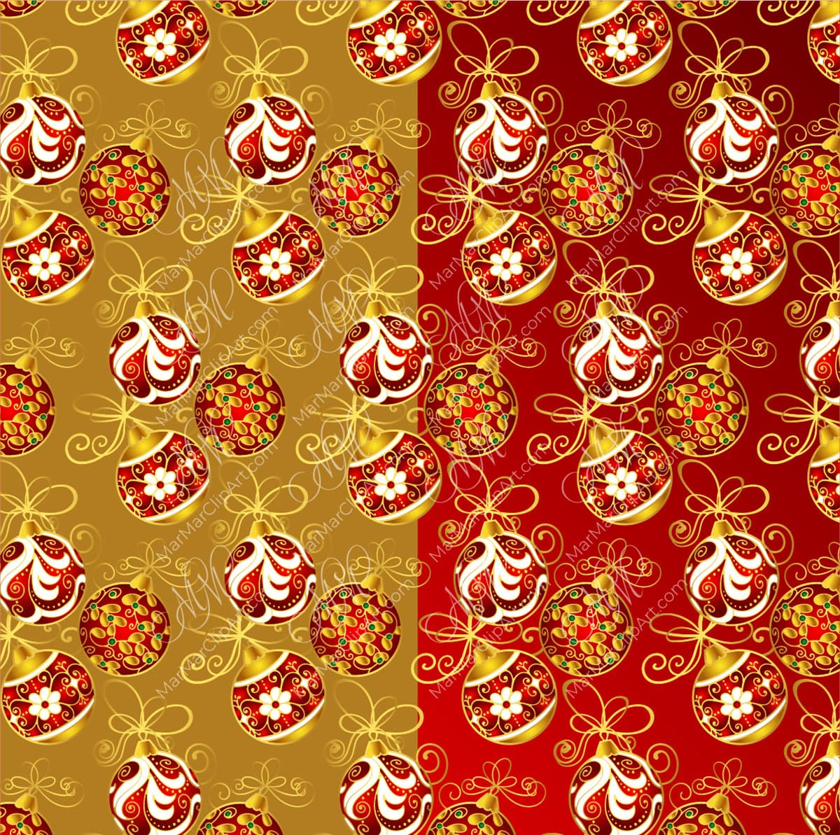 Christmas vector seamless pattern. Variants of color