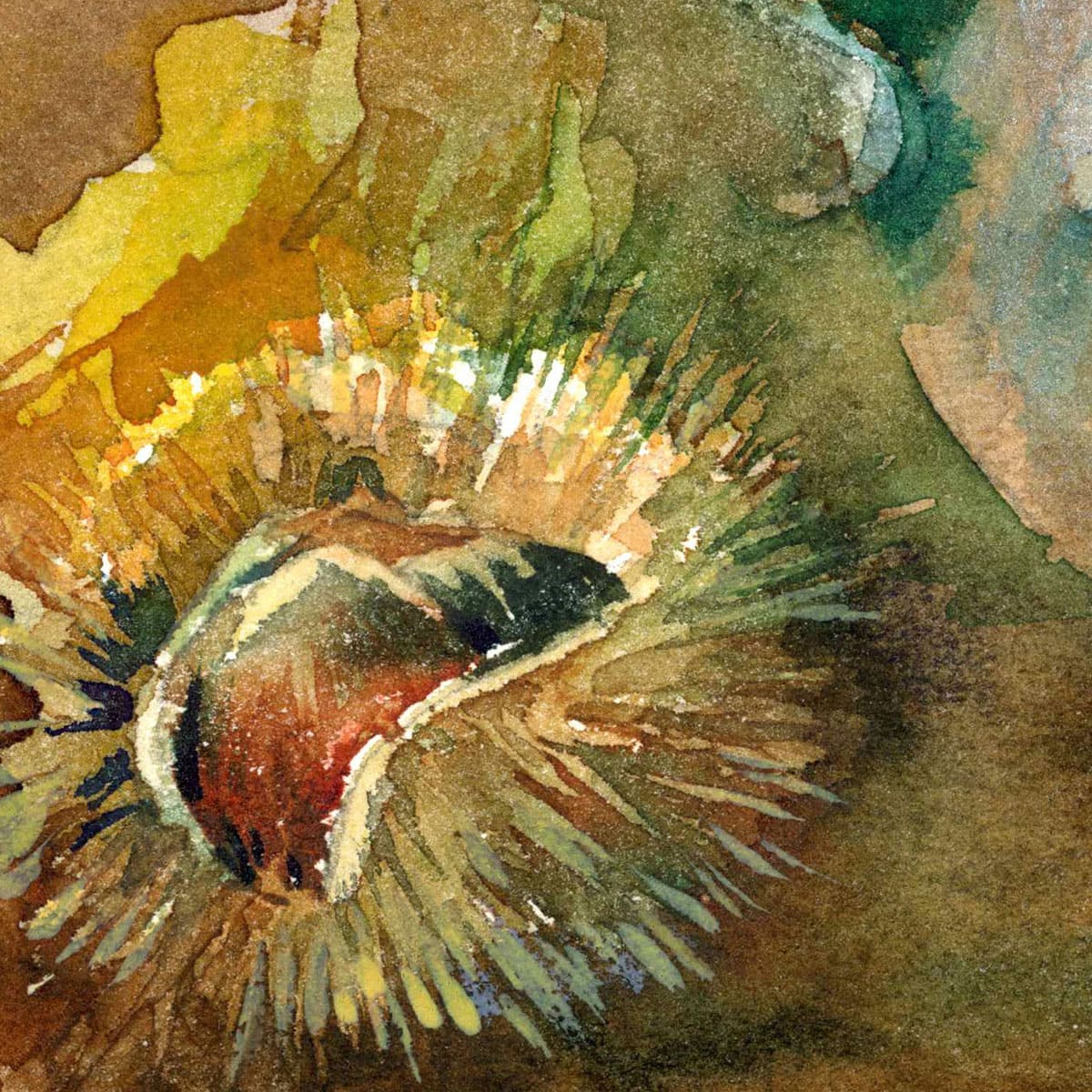 Watercolor sketch. Fragment of hight quality printable file